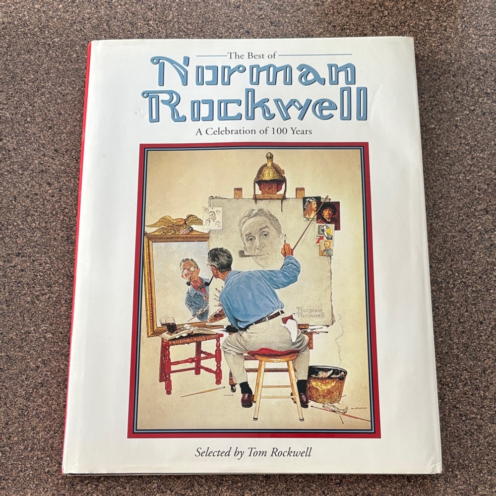 Norman Rockwell Coffee Table Book - Red and White Cover